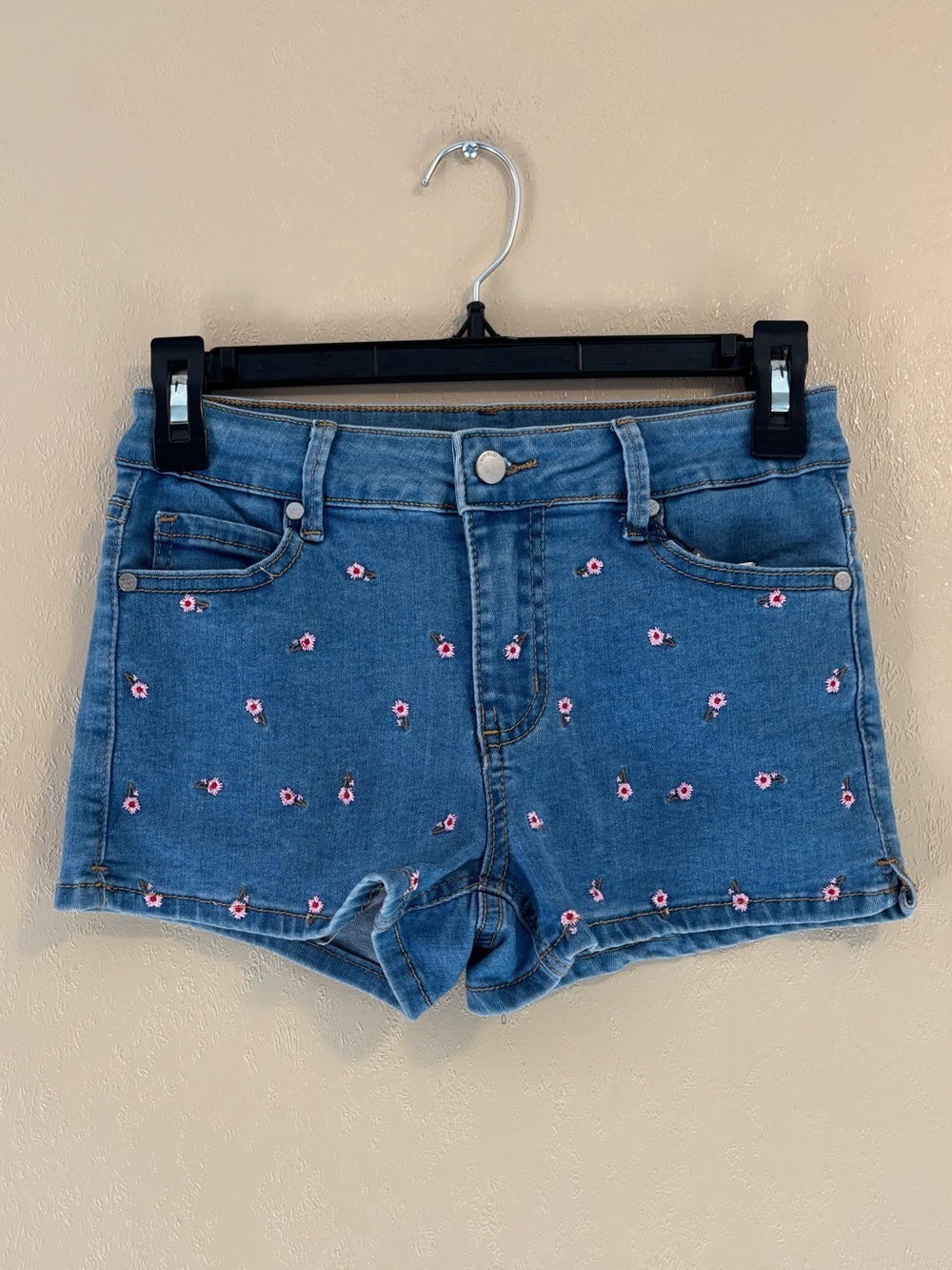 NWT Tractr Blu girls Floral Denim shorts sz 12